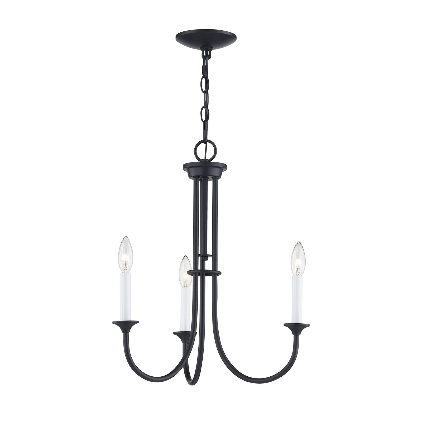 Meadowview 18'' Wide 3-Light Chandelier - Matte Black