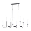Lexington Green 48'' Wide 8-Light Linear Chandelier - Matte Black