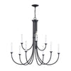 Meadowview 36'' Wide 9-Light Chandelier - Matte Black