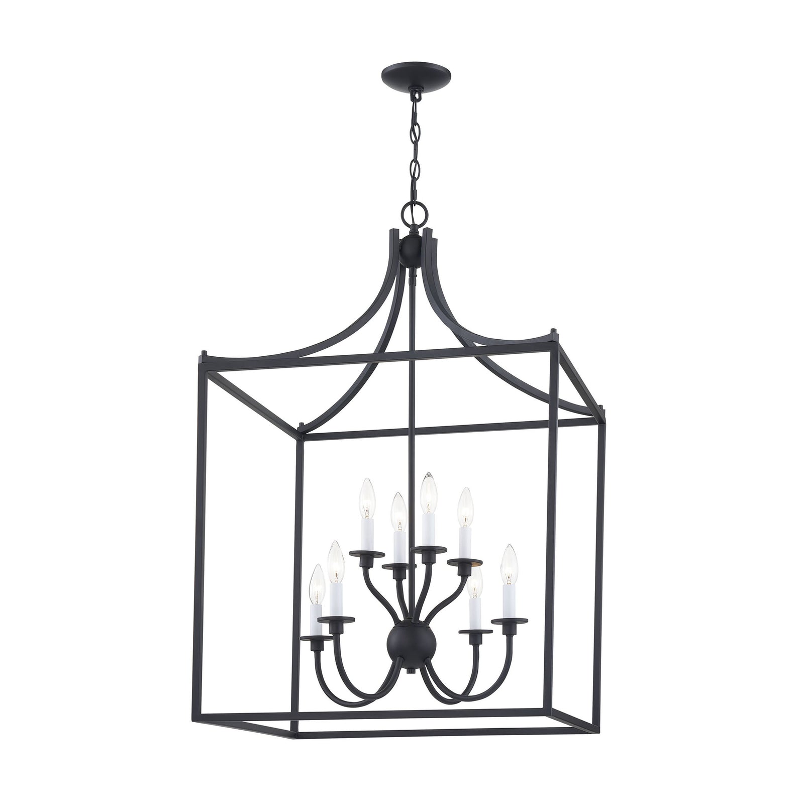 Prescott 24'' Wide 8-Light Chandelier - Matte Black