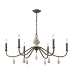 French Connection 38'' Wide 6-Light Chandelier - Malted Rust