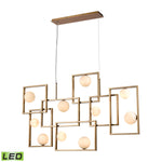 Amazed 51'' Wide Integrated LED Linear Chandelier - Aged Brass