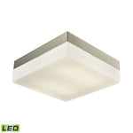 Wyngate 9'' Wide 2-Light Integrated LED Flush Mount - Large Square Satin Nickel