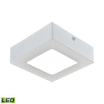 Warwick 5'' Wide Integrated LED Square Flush Mount - Matte White