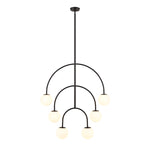 Doby 34'' Wide 6-Light Pendant - Matte Black