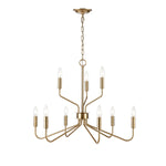 Genista 28'' Wide 9-Light Chandelier - Brass