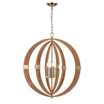 Pyrus 27'' Wide 4-Light Chandelier - Brown
