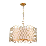 Harp Lane 21'' Wide 4-Light Chandelier - Satin Brass