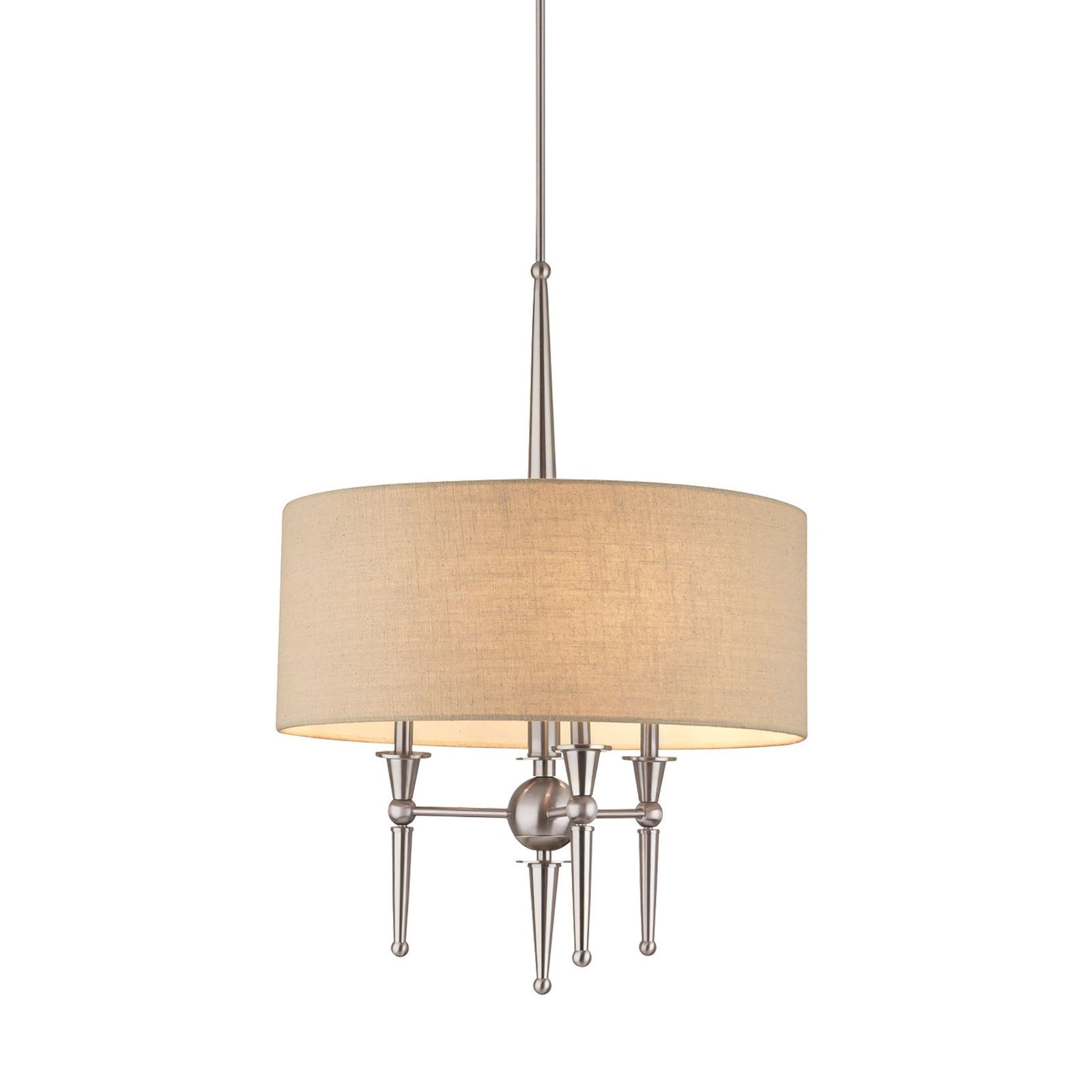 Allure 24'' Wide 3-Light Chandelier - Brushed Nickel