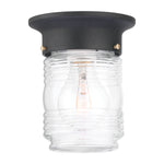 Puck 5'' Wide 1-Light Outdoor Flush Mount - Black