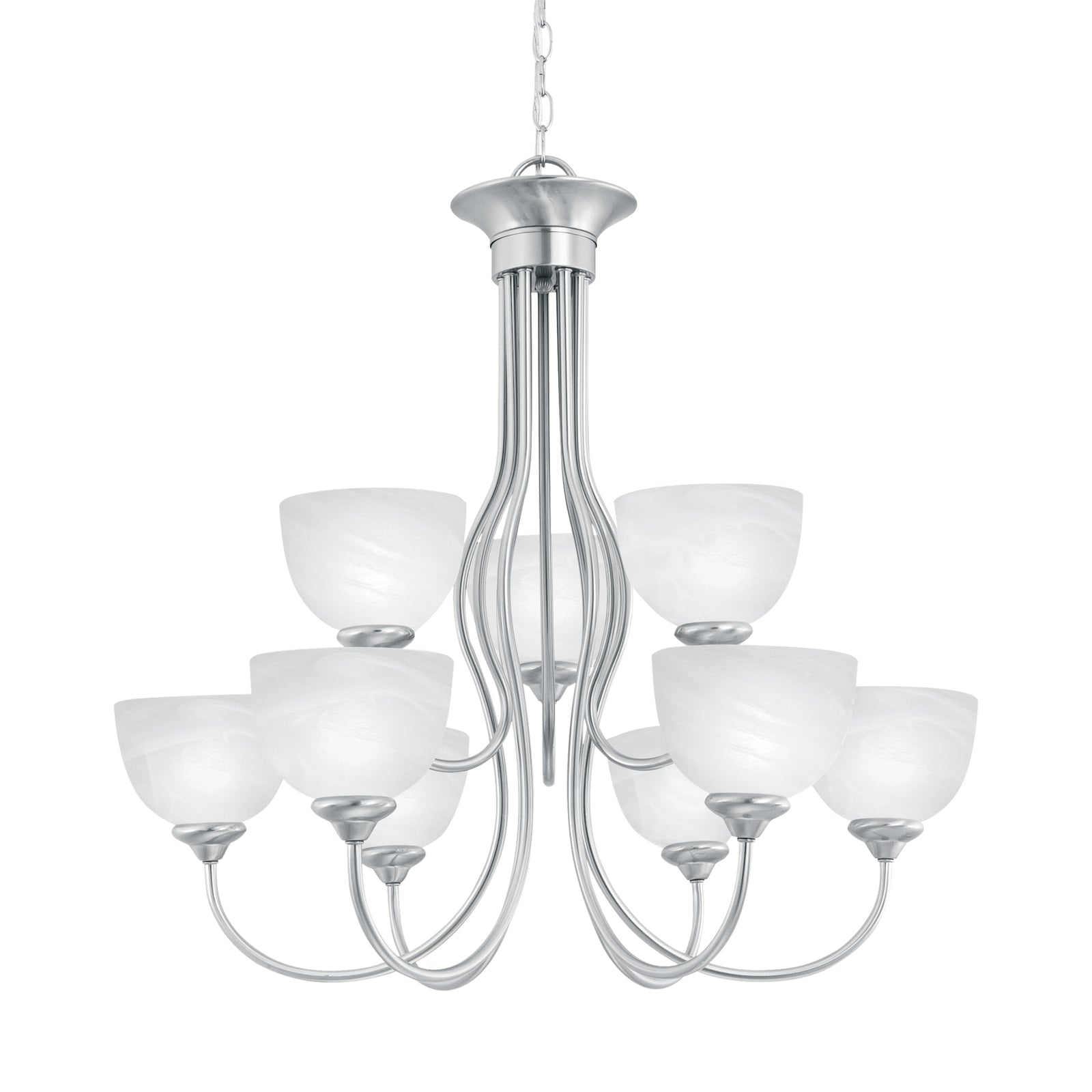 Tahoe 30'' Wide 9-Light Chandelier - Brushed Nickel
