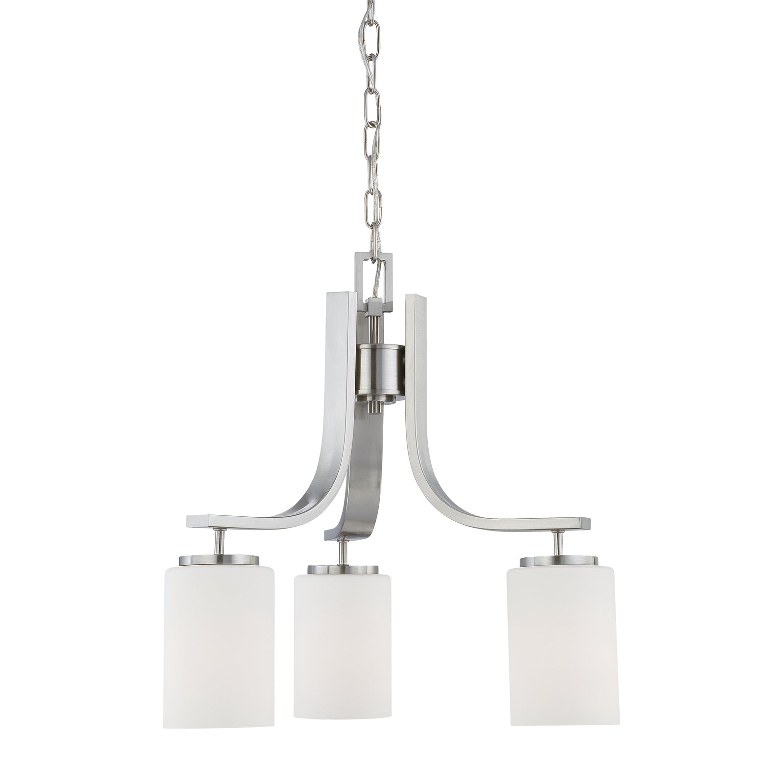 Pendenza 20'' Wide 3-Light Chandelier - Brushed Nickel