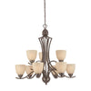 Triton 31'' Wide 9-Light Chandelier - Sable Bronze