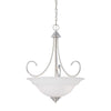 Bella 20'' Wide 3-Light Pendant - Brushed Nickel