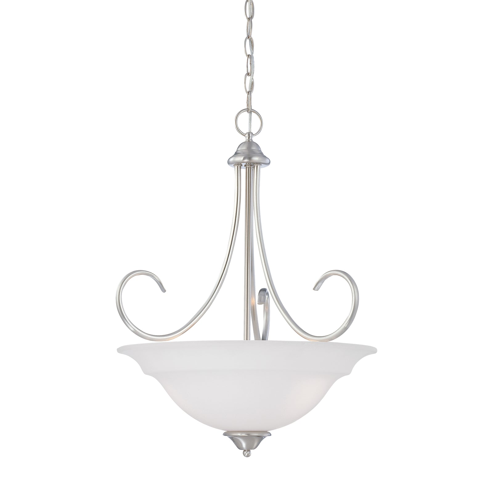 Bella 20'' Wide 3-Light Pendant - Brushed Nickel