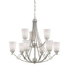 Wright 33'' Wide 9-Light Chandelier - Matte Nickel