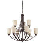 Wright 33'' Wide 9-Light Chandelier - Espresso