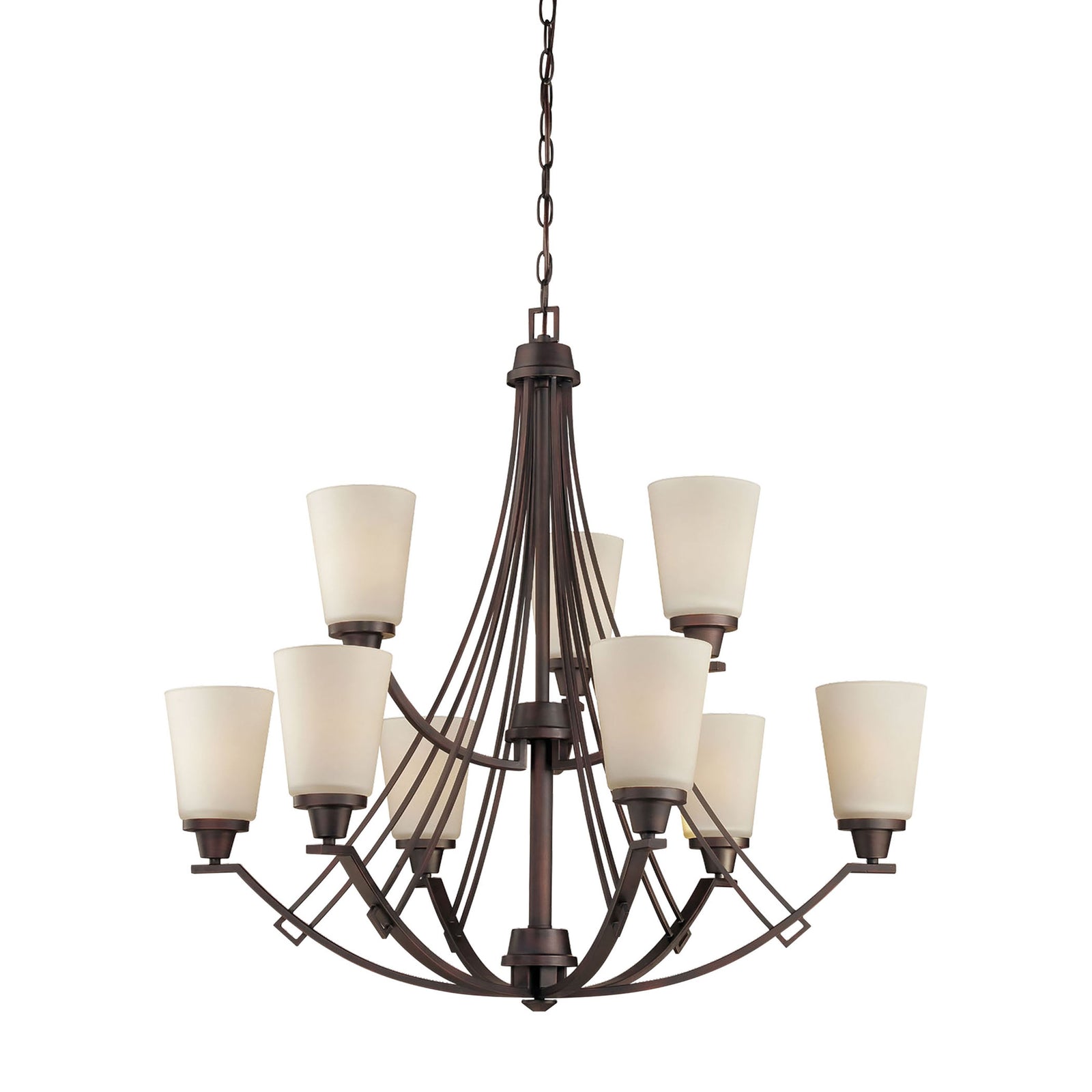 Wright 33'' Wide 9-Light Chandelier - Espresso