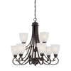 Haven 28.5'' Wide 9-Light Chandelier - Espresso