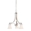 Treme 20'' Wide 3-Light Chandelier - Brushed Nickel