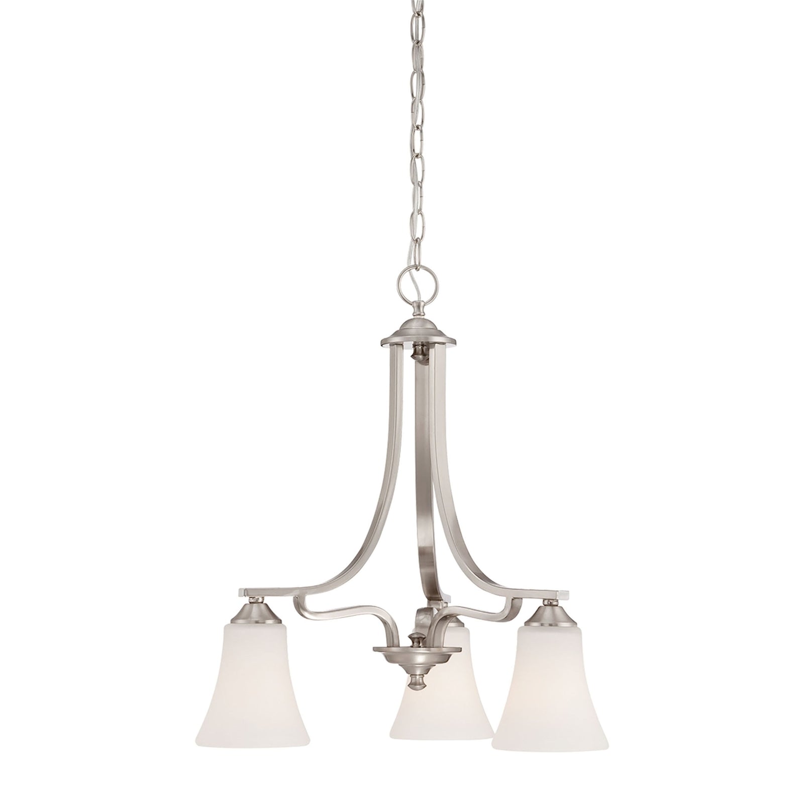 Treme 20'' Wide 3-Light Chandelier - Brushed Nickel
