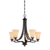 Treme 25'' Wide 5-Light Chandelier - Espresso