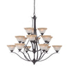 Prestige 48'' Wide 15-Light Chandelier - Sable Bronze