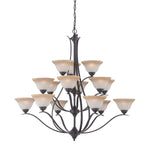 Prestige 48'' Wide 15-Light Chandelier - Sable Bronze