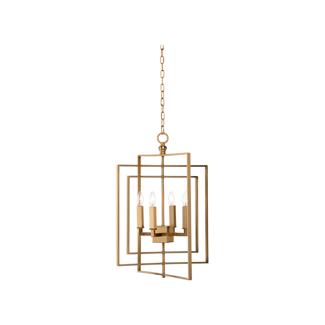 Cube Chandelier - Gold