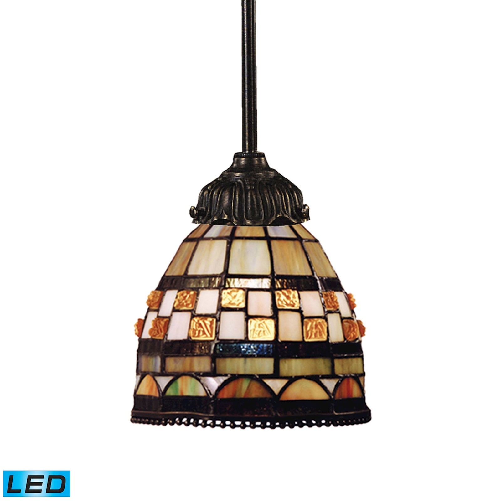 Mix-N-Match 6'' Wide 1-Light Mini Pendant - Tiffany Bronze - Includes LED Bulb