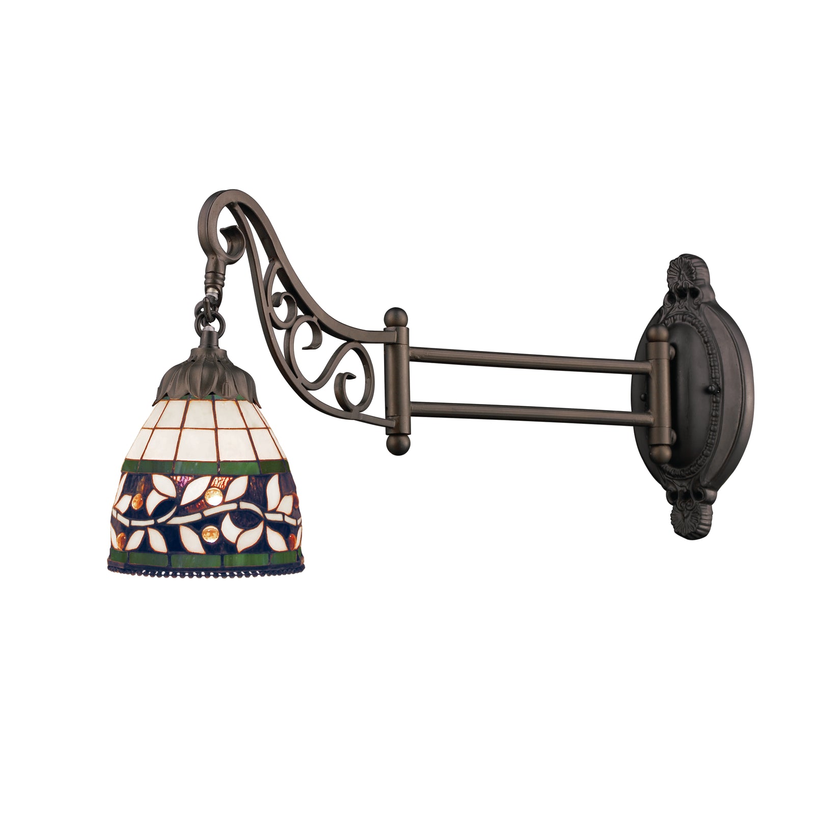 Vinnia 12'' High 1-Light Swingarm Sconce - Bronze