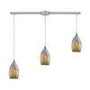 Geologic 36'' Wide 3-Light Slim Linear Pendant - Satin Nickel