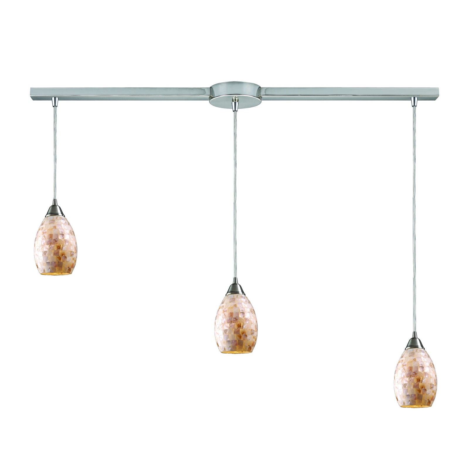 Capri 36'' Wide 3-Light Slim Linear Pendant - Satin Nickel