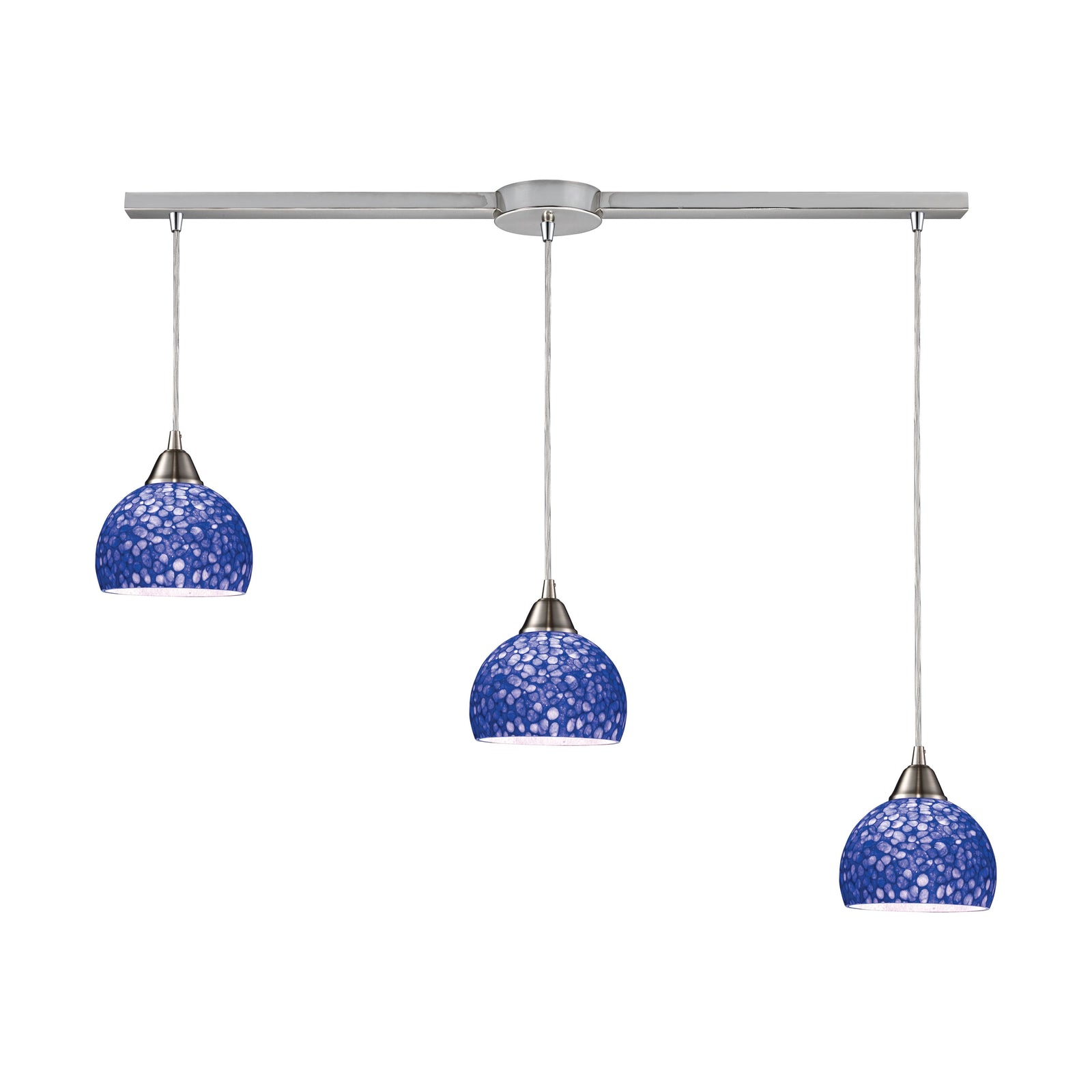 Cira 36'' Wide 3-Light Slim Linear Pendant - Satin Nickel