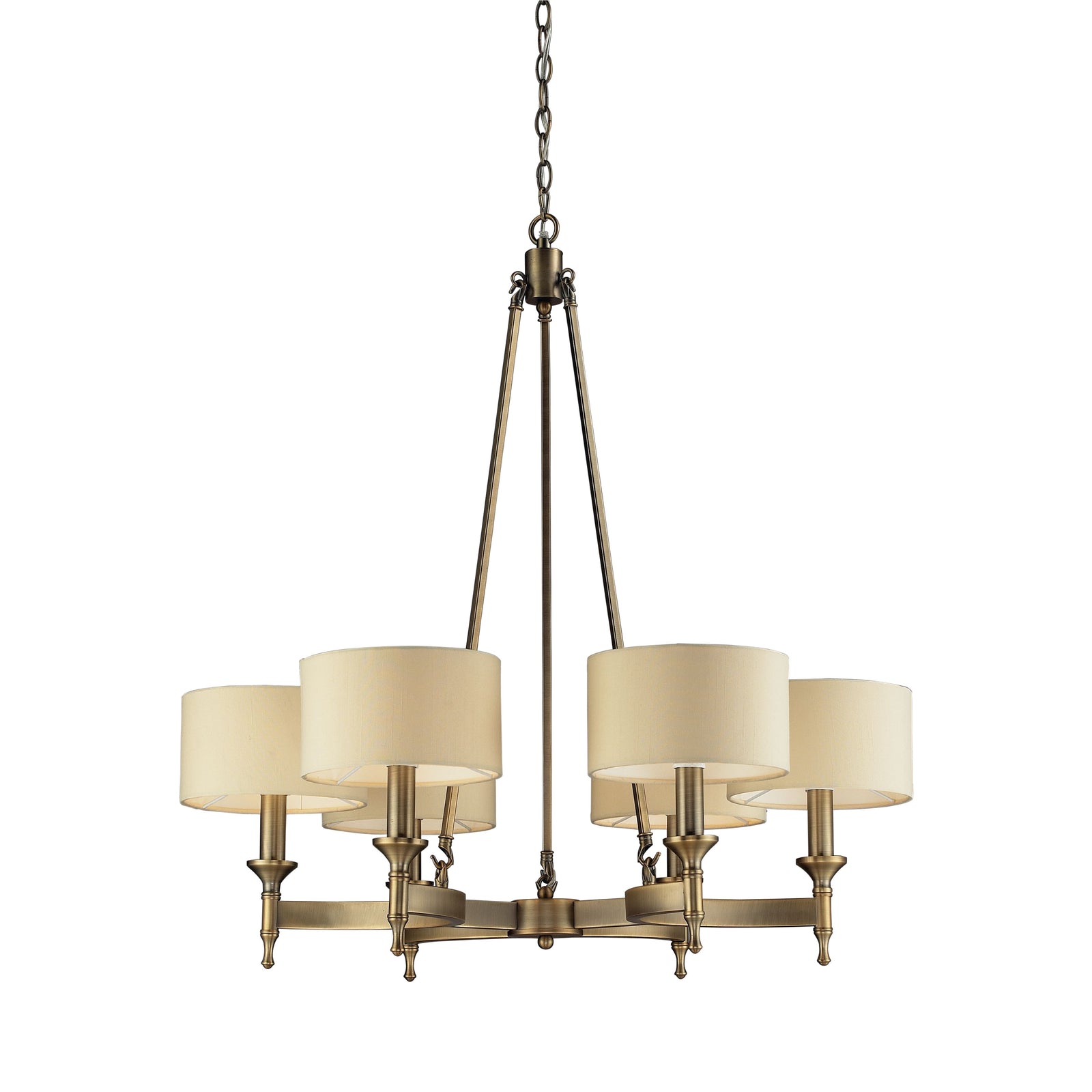 Pembroke 31'' Wide 6-Light Chandelier - Antique Brass