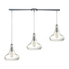 Orbital 36'' Wide 3-Light Slim Linear Pendant - Polished Chrome