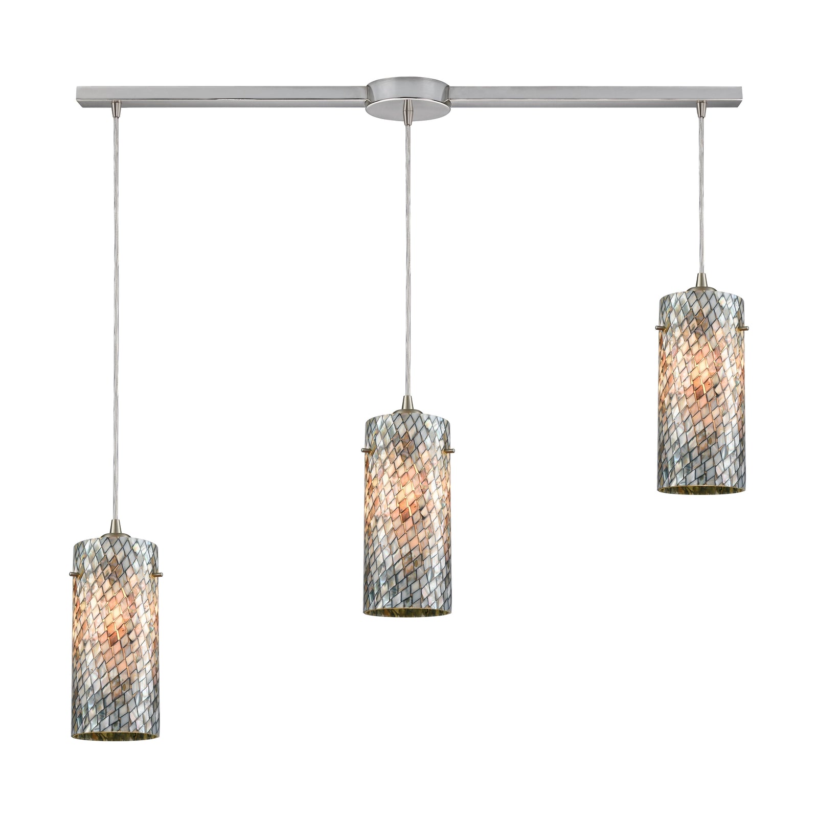 Capri 38'' Wide 3-Light Slim Linear Pendant - Satin Nickel