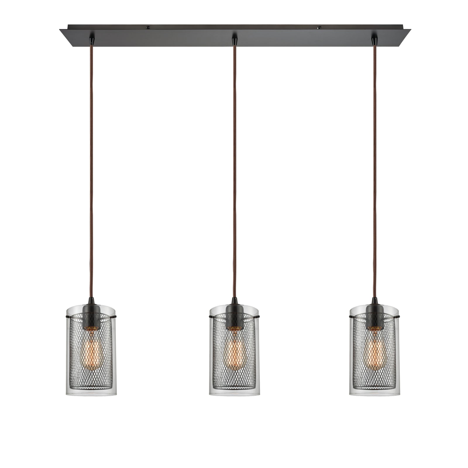 Brant 36'' Wide 3-Light Linear Pendant - Oil Rubbed Bronze