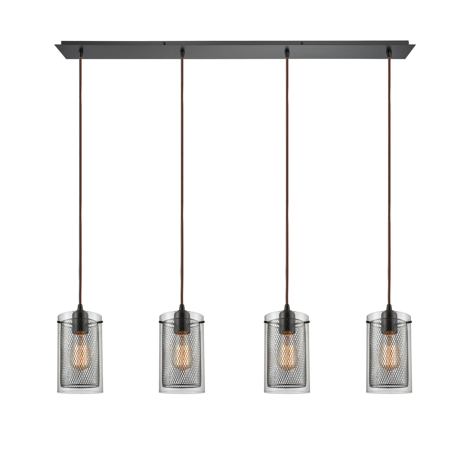 Brant 46'' Wide 4-Light Linear Pendant - Oil Rubbed Bronze