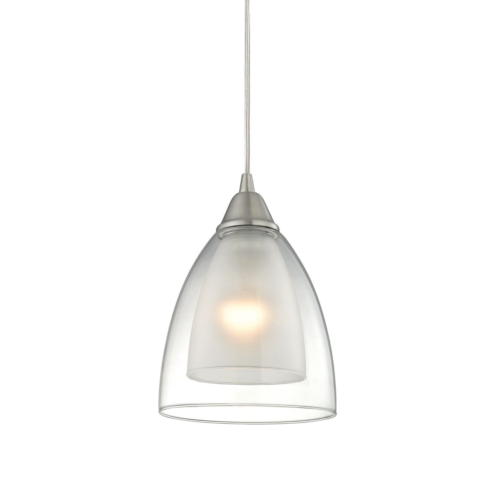 Layers 6'' Wide 1-Light Pendant - Satin Nickel