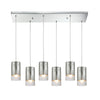 Tallula 32'' Wide 6-Light Rectangular Pendant - Polished Chrome
