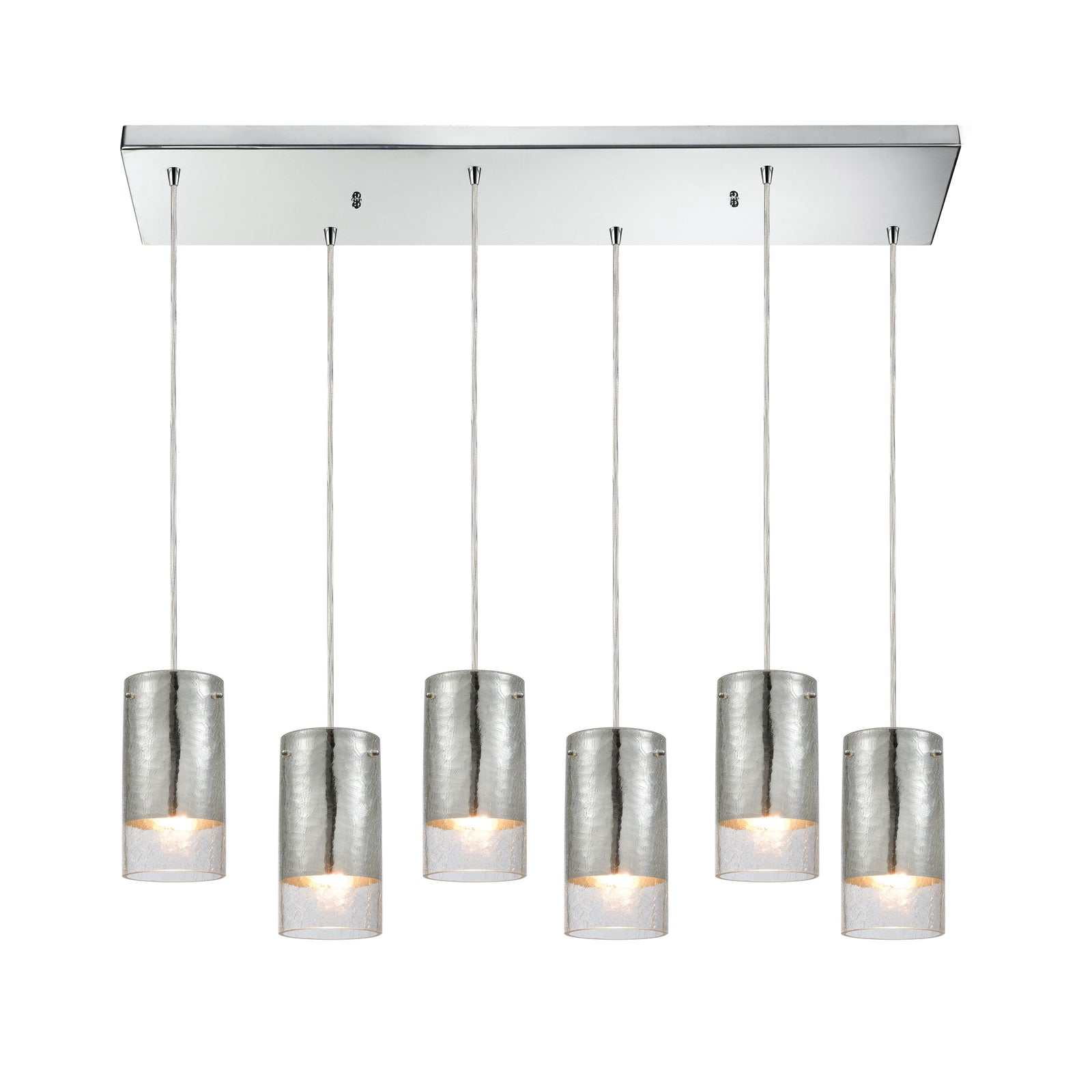 Tallula 32'' Wide 6-Light Rectangular Pendant - Polished Chrome