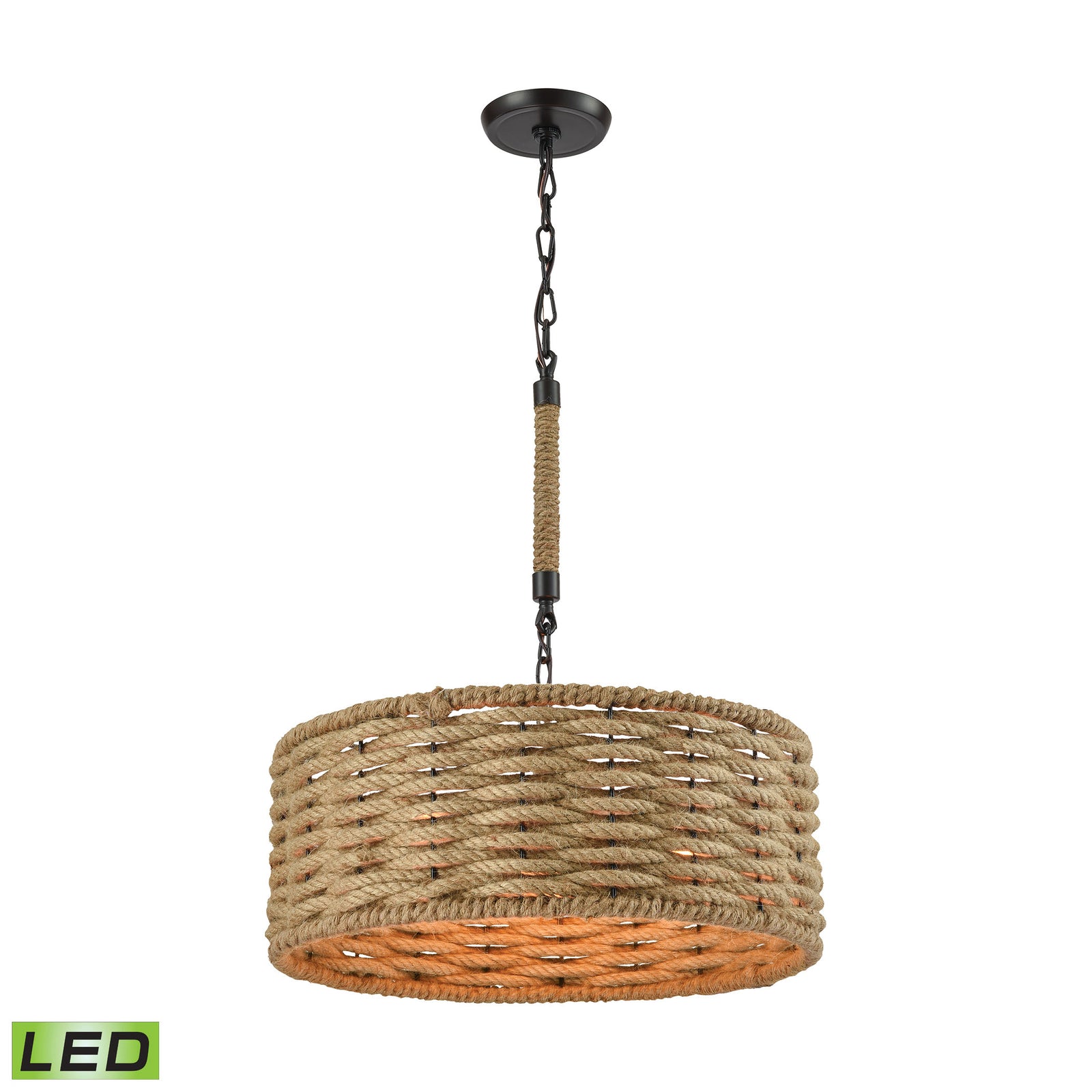Weaverton 19'' Wide 3-Light Chandelier - Oil Rubbed Bronze - Includes LED Bulb