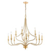La Rochelle 38'' Wide 12-Light Chandelier - Parisian Gold Leaf