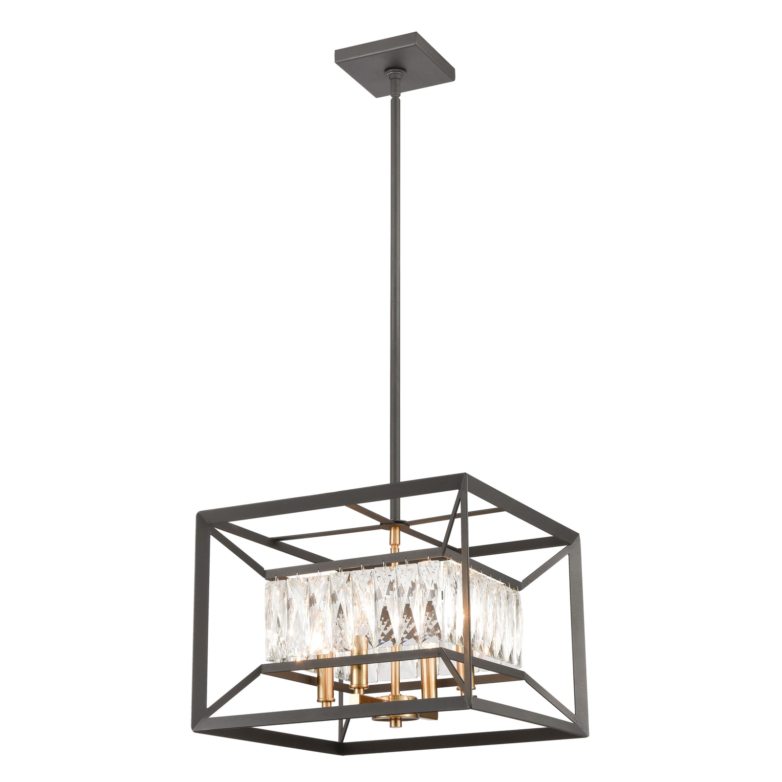 Starlight 15'' Wide 4-Light Chandelier - Charcoal