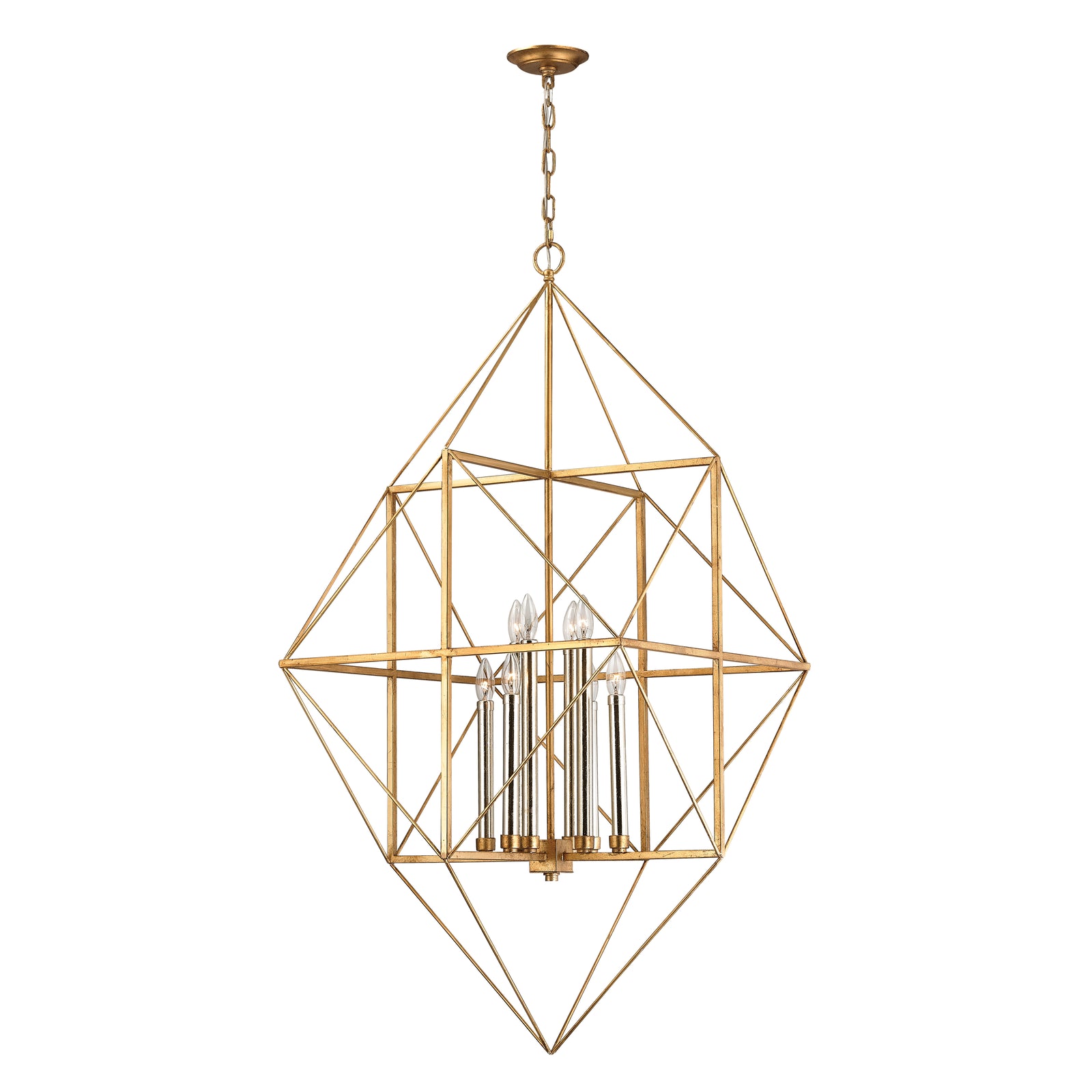 Connexions 24'' Wide 8-Light Chandelier - Gold Leaf