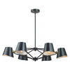 Webre 34'' Wide 6-Light Chandelier - Gold Leaf