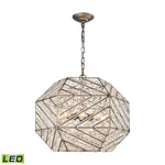 Constructs 20'' Wide 8-Light Chandelier - Weathered Zinc - Includes LED Bulb