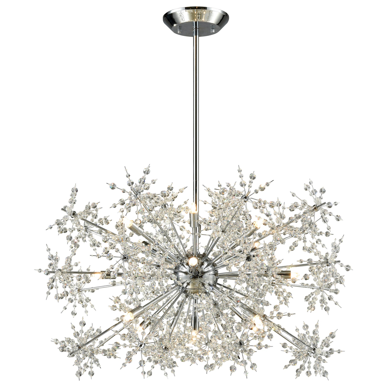 Snowburst 33'' Wide 15-Light Chandelier - Polished Chrome
