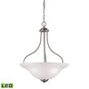 Conway 18'' Wide 3-Light Pendant - Brushed Nickel - Includes LED Bulbs
